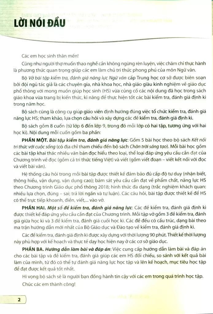 VỞ BÀI TẬP KIỂM TRA, ĐÁNH GIÁ NĂNG LỰC NGỮ VĂN LỚP 7 - TẬP 1 (Sử dụng cho SGK Kết nối tri thức, Chân trời sáng tạo)